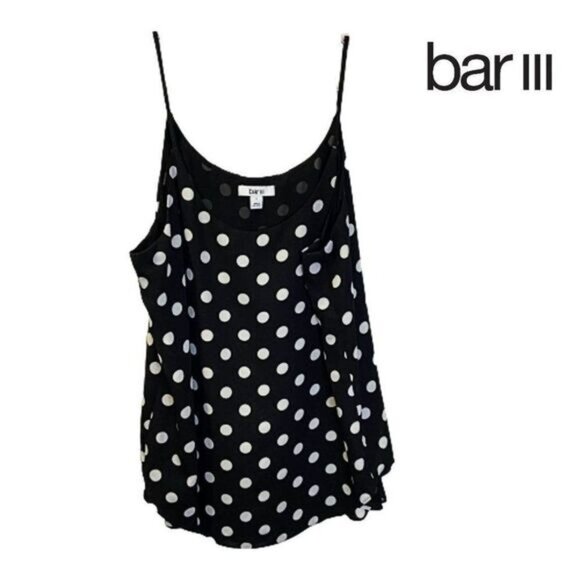 Bar III Women's Polka Dot Print Scoop Neck Camisole Cami Top - Picture 4 of 8